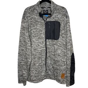 Kavu Heather Gray‎ Full Zip Jacket XL Black on Arms and Pocket